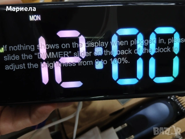 Дигитален Радио Часовник / Часовник с Голям Дисплей и Аларми