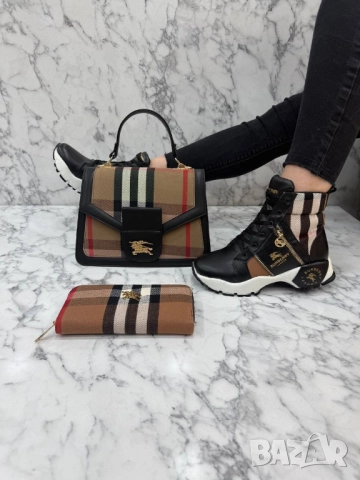 дамски комплект маратонки, чанта и портмоне Burberry , снимка 6 - Маратонки - 52093151