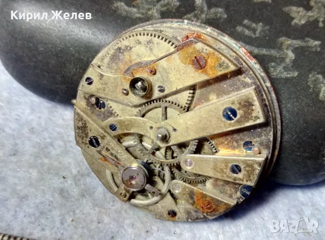 МЕХАНИЗЪМ от РЯДЪК СТАР ШВЕЙЦАРСКИ ДЖОБЕН ЧАСОВНИК с ПОРЦЕЛАНОВ РИМСКИ ЦИФЕРБЛАТ 49696, снимка 8 - Джобни - 48623546
