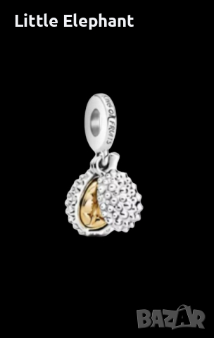  Сребърен висящ елемент Пандора,личи,Gold/нов