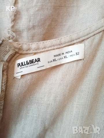 Нова ленена рокля Pull and Bear XL размер , снимка 7 - Рокли - 51549340