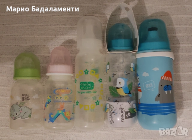 Продавам комплект от 5 бебешки шишета в много добро състояние. Едното шише е чисто ново и неизползва