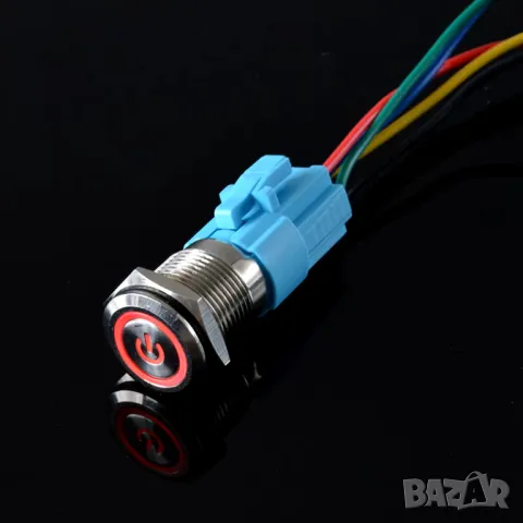 Метален прекъсвач 16мм/червена подсвeтка/230V, снимка 5 - Друга електроника - 48335645