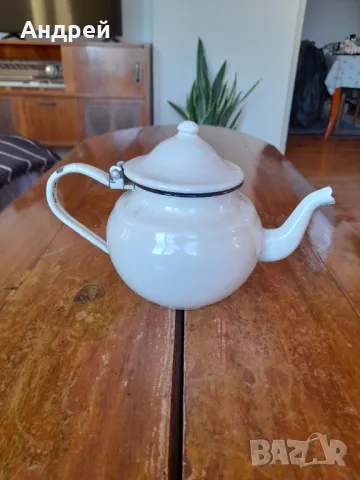 Стар емайлиран чайник #31, снимка 3 - Други ценни предмети - 48015825