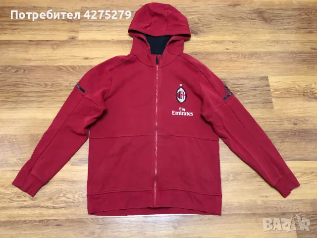 Adidas AC Milan ZNE Anthem Jacket горнище M, снимка 4 - Спортни дрехи, екипи - 48628588