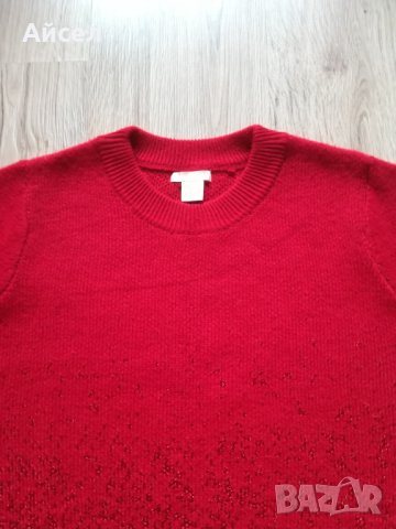 Дамски пуловер марка H&M с бляскави нотки, снимка 3 - Блузи с дълъг ръкав и пуловери - 31233323