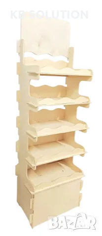 Рекламен стелаж от дърво, снимка 3 - Стелажи и щандове - 48598743