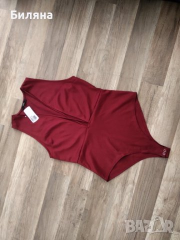 Ново боди в цвят бордо