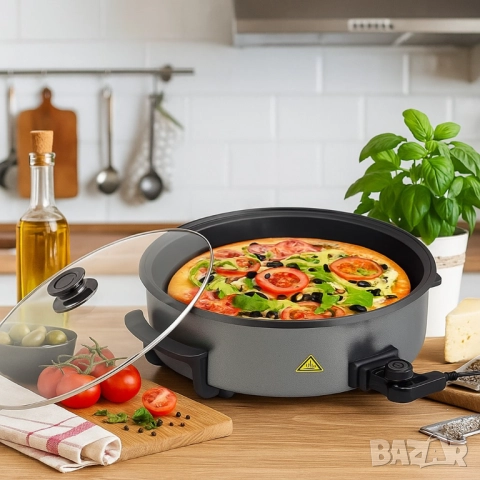 Многофункционален преносим електрически тиган Royalty Line RL-PP18214 - 42см, снимка 6 - Друга електроника - 51861052