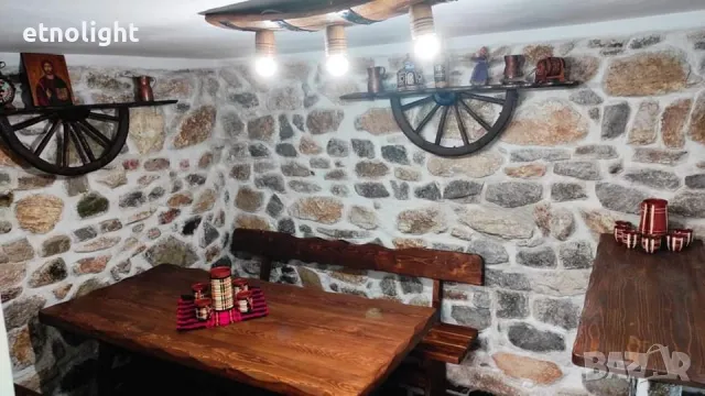 Полилеи от автентични реставрирани дъбови бъчви с ръчно изработени дървени чашки , снимка 8 - Полилеи - 49844600