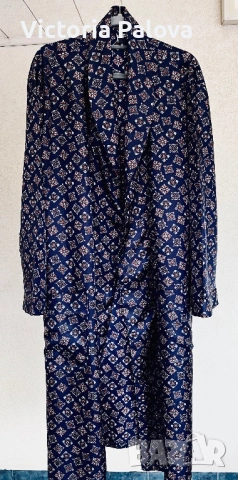 Елегантен мъжки халат Seidensticker - луксозен триацетат 100%, колекционерско качество 