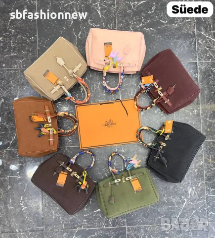 Hermes Birkin 35 велур, снимка 2 - Чанти - 55959019