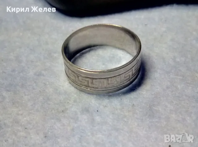 СТИЛНА СРЕБЪРНА ХАЛКА ПРЪСТЕН СРЕБРО 925 с ВЕРСАЧЕ ОРНАМЕНТИКА 47117, снимка 9 - Пръстени - 50072661