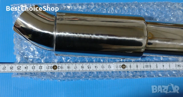 Накрайник за ауспух неръждаема стомана кръгъл вход универсален, снимка 4 - Аксесоари и консумативи - 54087751