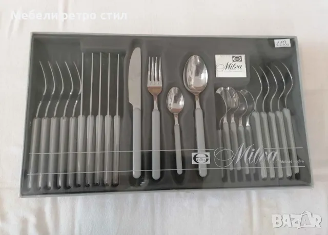 Това е изключително стилен комплект прибори за хранене Milva с отличителен дизайн., снимка 4 - Прибори за хранене, готвене и сервиране - 50376757