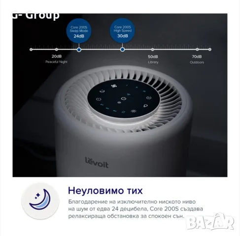 Пречисвател на въздух Levoit Core 200S !За помещения до 35кв.м! Топ качество!, снимка 8 - Овлажнители и пречистватели за въздух - 55965166