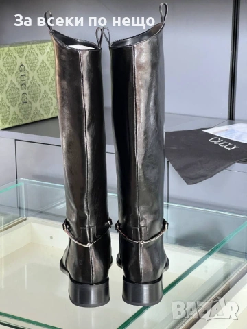 Gucci Дамски Черни Зимни Ботуши Гучи Код E1186, снимка 6 - Дамски ботуши - 53226999