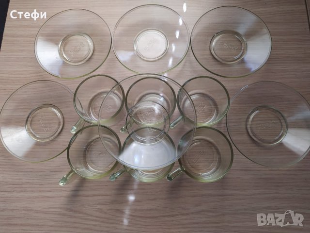 Огнеупорни / стъклени чаши за кафе Симакс Чехословакия, снимка 7 - Чаши - 31985054
