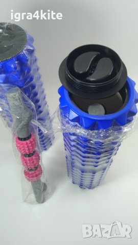 ГОЛЕМИ 2в1 Фоумролер + масажен стик 45x14 Foam roller, снимка 3 - Фитнес уреди - 40841877