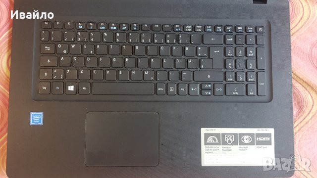 ЧЕТИРИЯДРЕН Acer Aspire ES1-732,8GB RAM, снимка 2 - Лаптопи за дома - 37997386