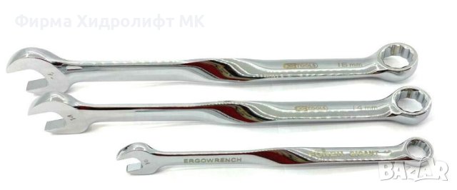 KS TOOLS 518.0960 Комплект 8бр. звезгогаечни ключове извити, снимка 4 - Ключове - 40820180