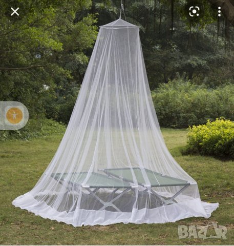 Балдахин, нова стока тюл с обръч и кукичка против комари, мухи, буболечки и др, за двойно легло, снимка 3 - Къмпинг мебели - 37819864