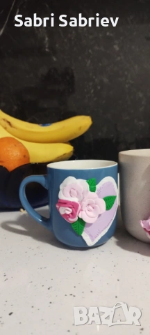 Чаши с полимерна глина, снимка 2 - Ръчно изработени сувенири - 53295605