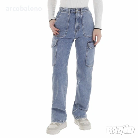 Дамски карго дънки с висока талия, снимка 3 - Дънки - 53926278