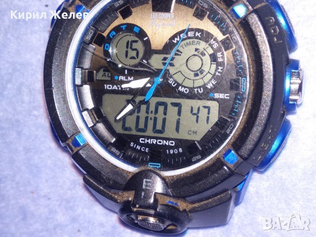 LEE COOPER ORIGINAL HRONO РЯДЪК МОДЕЛ МАРКОВ ЕЛЕКТРОНЕН КВАРЦОВ ЧАСОВНИК РАБОТЕЩ 37116, снимка 9 - Мъжки - 40443771