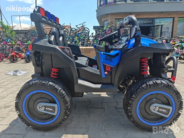X двуместен акумулаторен джип BEAST 4x4 син, снимка 12 - Детски велосипеди, триколки и коли - 55991079