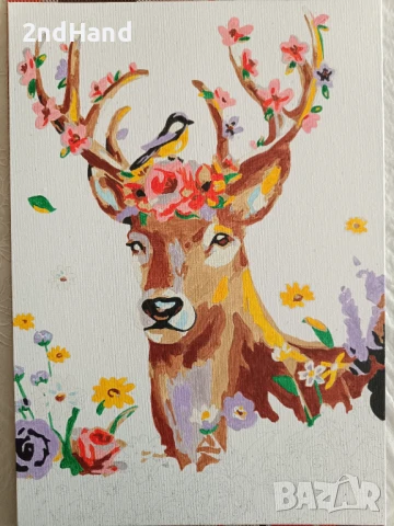 Картина рисувана по номера, снимка 7 - Картини - 51318795