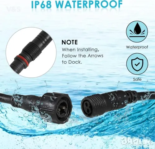 RGB подводна лампа за фонтан за декорация на осветление 90‑265V EU щепсел, снимка 3 - Лед осветление - 48341639