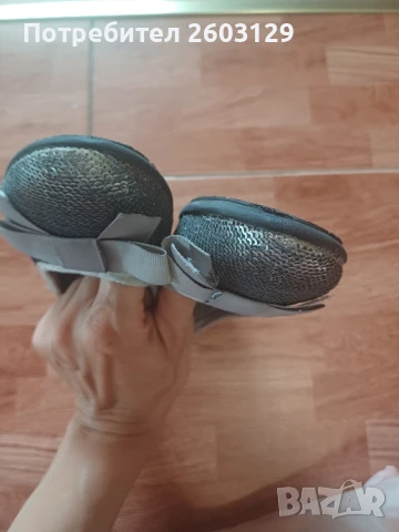 Сиви обувки тип балеринки , снимка 3 - Детски обувки - 50581217