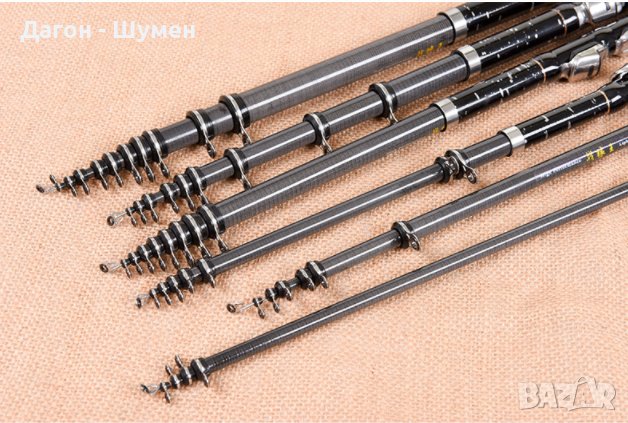 Компактна телескопична карбонова въдица, 3.60 м., снимка 6 - Въдици - 38823795