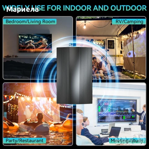 Обновена телевизионна антена/Smart TV с локални канали на закрито/, снимка 4 - Приемници и антени - 50536595