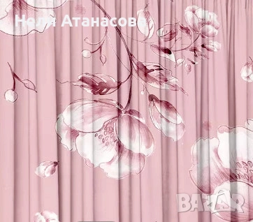 Розови завеси НАМАЛЕНИ, снимка 2 - Пердета и завеси - 53852134