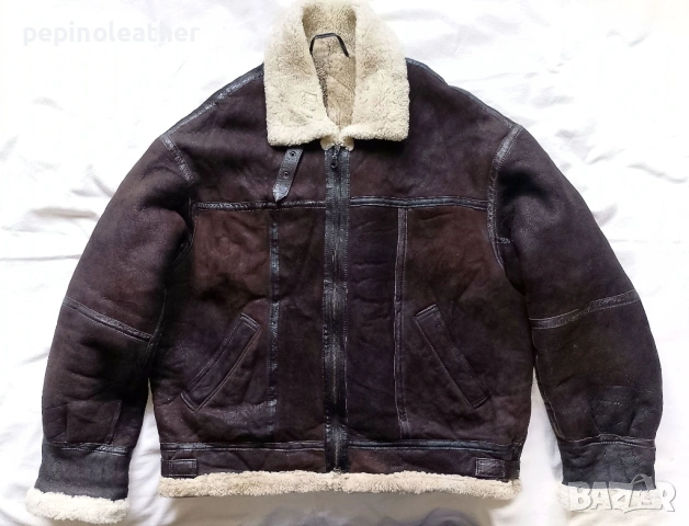 Flying Wear Оригинално Пилотско Кожено Яке от истинска агнешка кожа, тип В-3, размер US 52 / 3ХL