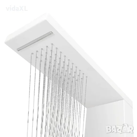 vidaXL Система душ панел от алуминий, матирано бяло, снимка 4 - Душове - 56146034