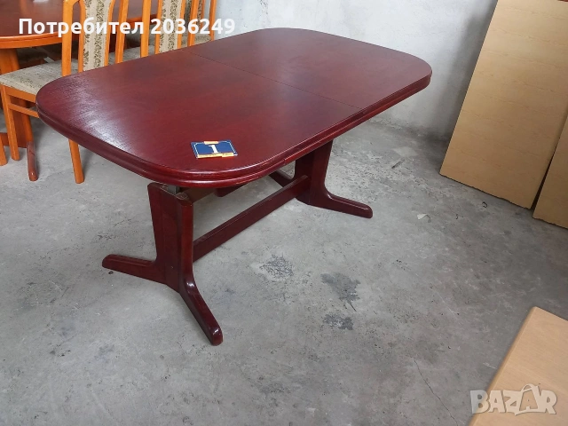 Голяма масивна разтегателна маса- Автомат, снимка 3 - Маси - 54181521