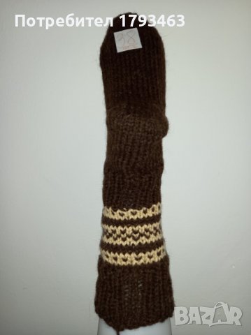 Ръчно плетени вълнени чорапи размер 38, снимка 1 - Други - 38357031