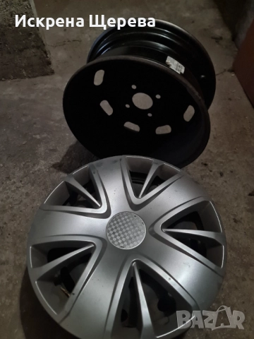 Стоманени джанти 15 ' от Пежо 307 с четири болта плюс тасове, снимка 4 - Части - 52637399