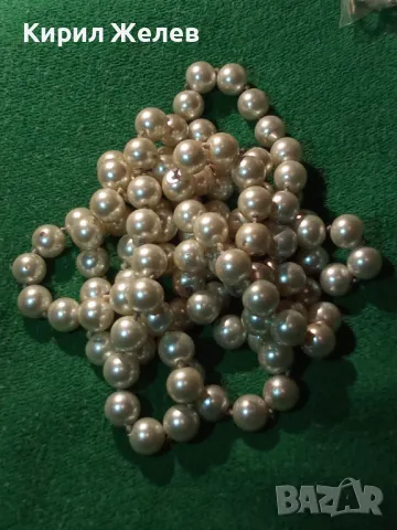 СТАРА ПЕРЛЕНА ОГЪРЛИЦА от ЧЕШКИ ПЕРЛИ РЕТРО УКРАШЕНИЕ КОЛИЕ НАКИТ 43487, снимка 9 - Антикварни и старинни предмети - 47217698
