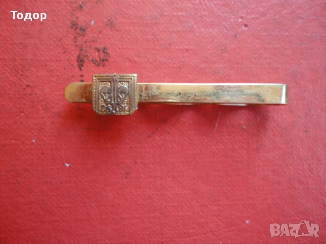 Позлатена игла щипка за вратовръзка 1892 съдия адвокат, снимка 2 - Други - 53040386