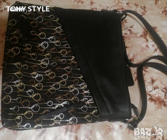 RIEKER Оригинал Нова Кожена Дамска Чанта с Принт 