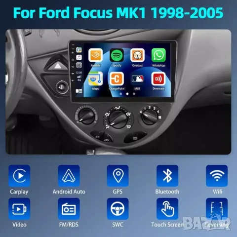 Мултимедия за Ford Focus, 1998-2005, Двоен дин, Навигация, дисплей, плеър, екран, Android, Андроид, снимка 5 - Аксесоари и консумативи - 50046504