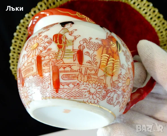 Кана,каничка японски порцелан,злато,гейши. , снимка 5 - Антикварни и старинни предмети - 51221104