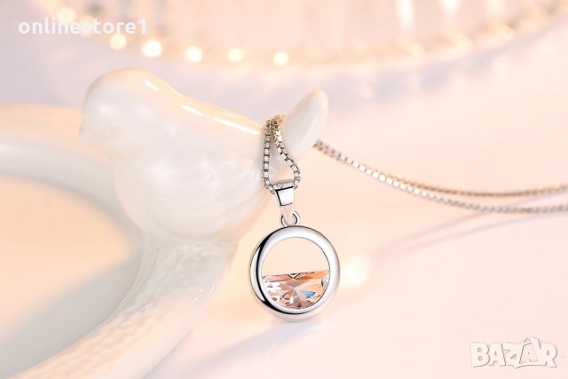 Сребърно колие - Полумесец Код: K105, снимка 5 - Колиета, медальони, синджири - 30665391