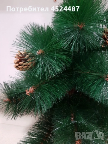 Елха естествено зелена с шишарки, снимка 2 - Декорация за дома - 51546457