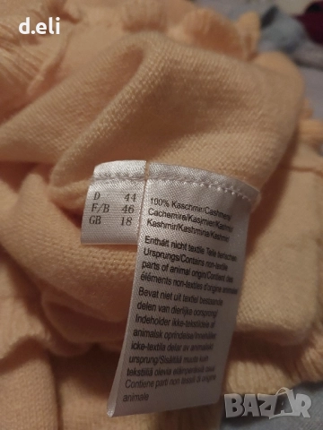 Peter Hahn. Size XL 100% Кашмир. Жълта жилетка, снимка 3 - Жилетки - 52702850