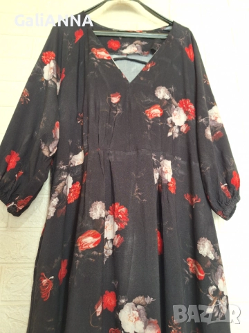 СТРАХОТНА РОКЛЯ НА ЦВЕТЯ 2XL-3XL, снимка 4 - Рокли - 51637260